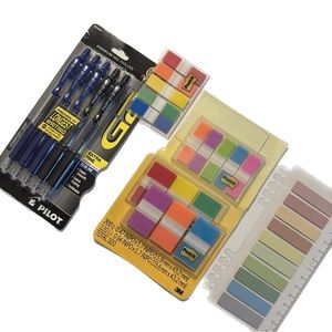 Office supplies pack (pens & post its)
